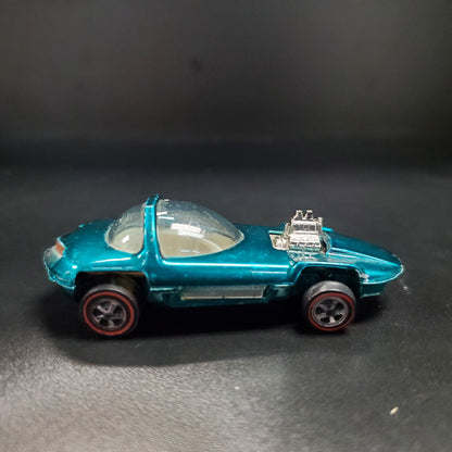 Vintage Hot Wheels Redline Silhouette 1968 Aqua Blue/Green US White Int. - House of Cars Virginia