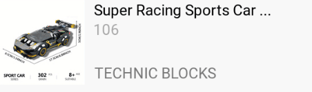 302 Piece Lego Sport Car - House of Cars Virginia