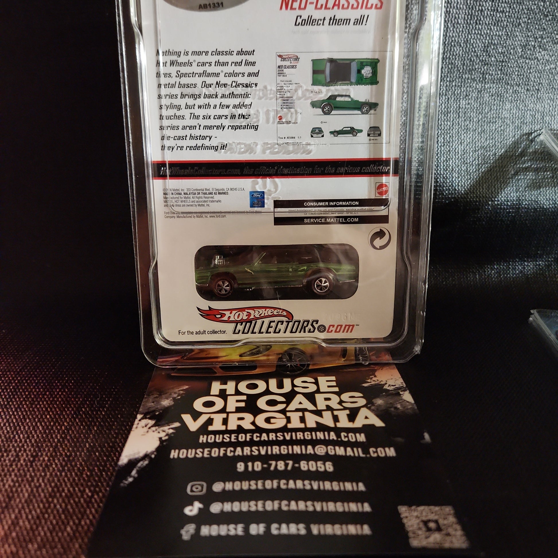 Hot Wheels 2006 Red Line Club RLC Neo-Classics Series 5 TNT Bird - House of Cars Virginia