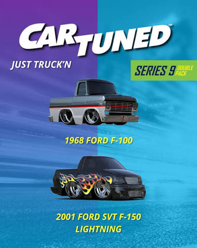 CarTuned 1:64 2-Pack Series 9 "Just Truck'n" 1968 Ford F-100 & 2001 Ford SVT F-150 Lightning