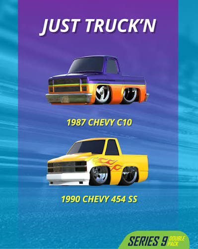 CarTuned 1:64 2-Pack Series 9 "Just Truck'n" 1987 Chevy C10 & 1990 Chevy 454 SS
