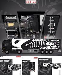 Cool Car 1:64 Scania Cargo Van Bone Dragon Tranformation CC644031