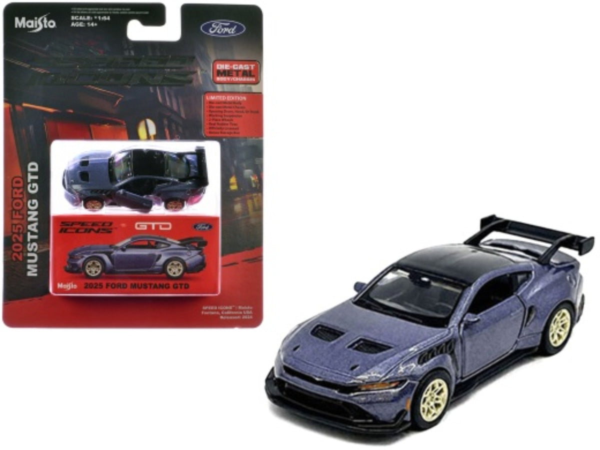 Maisto Speed Icons 2025 Ford Mustang GTD metallic blue 1:64 diecast