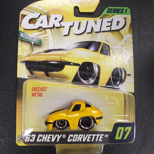 2024 Car Tuned Muscle Cars Series 1 Yellow ‘63 Chevy Corvette 07 - House of Cars Virginia
