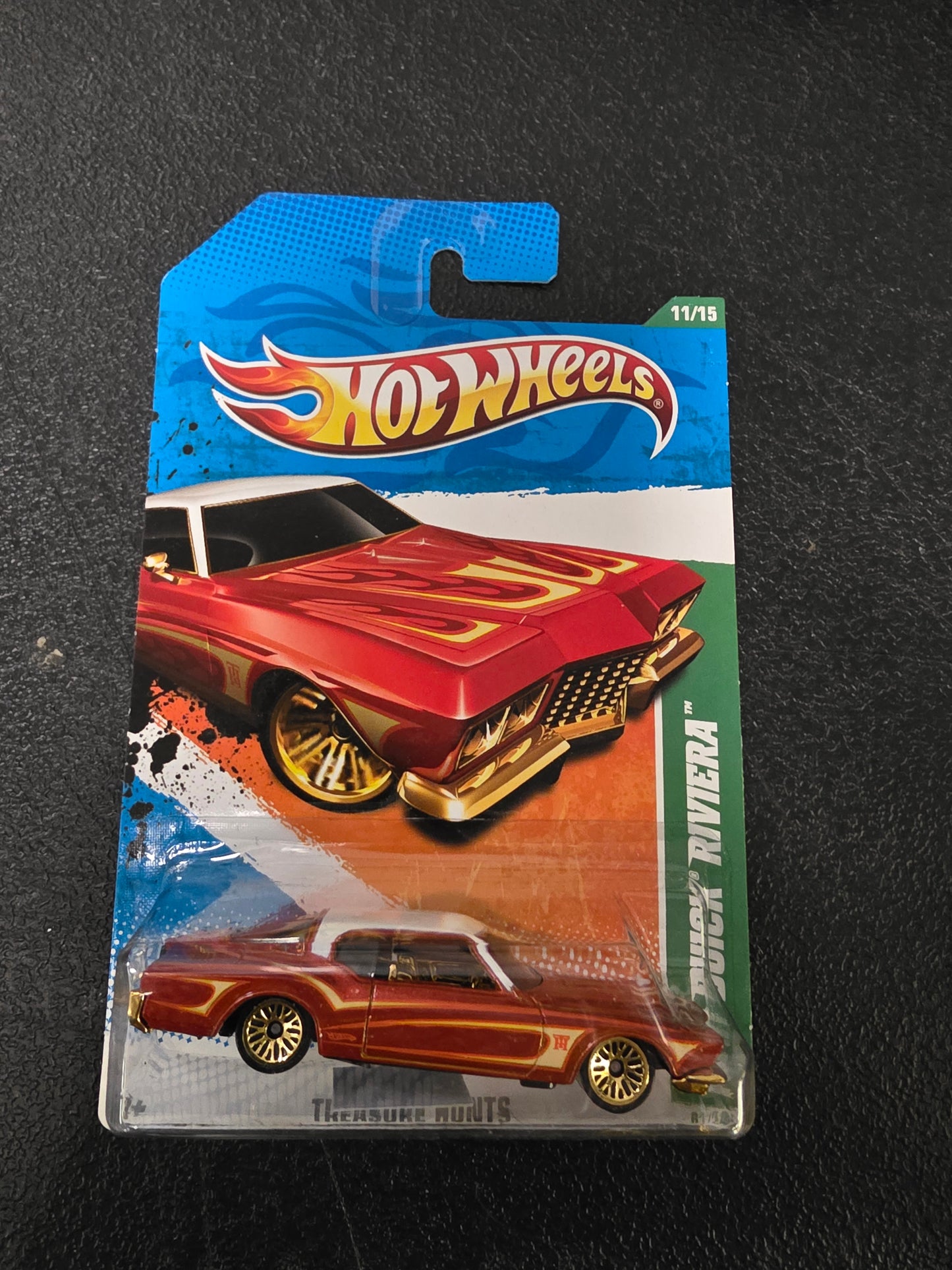 2011 Hot Wheels Treasure Hunt 1971 Buick Riviera Cinder Red 61/244 11/15 - House of Cars Virginia