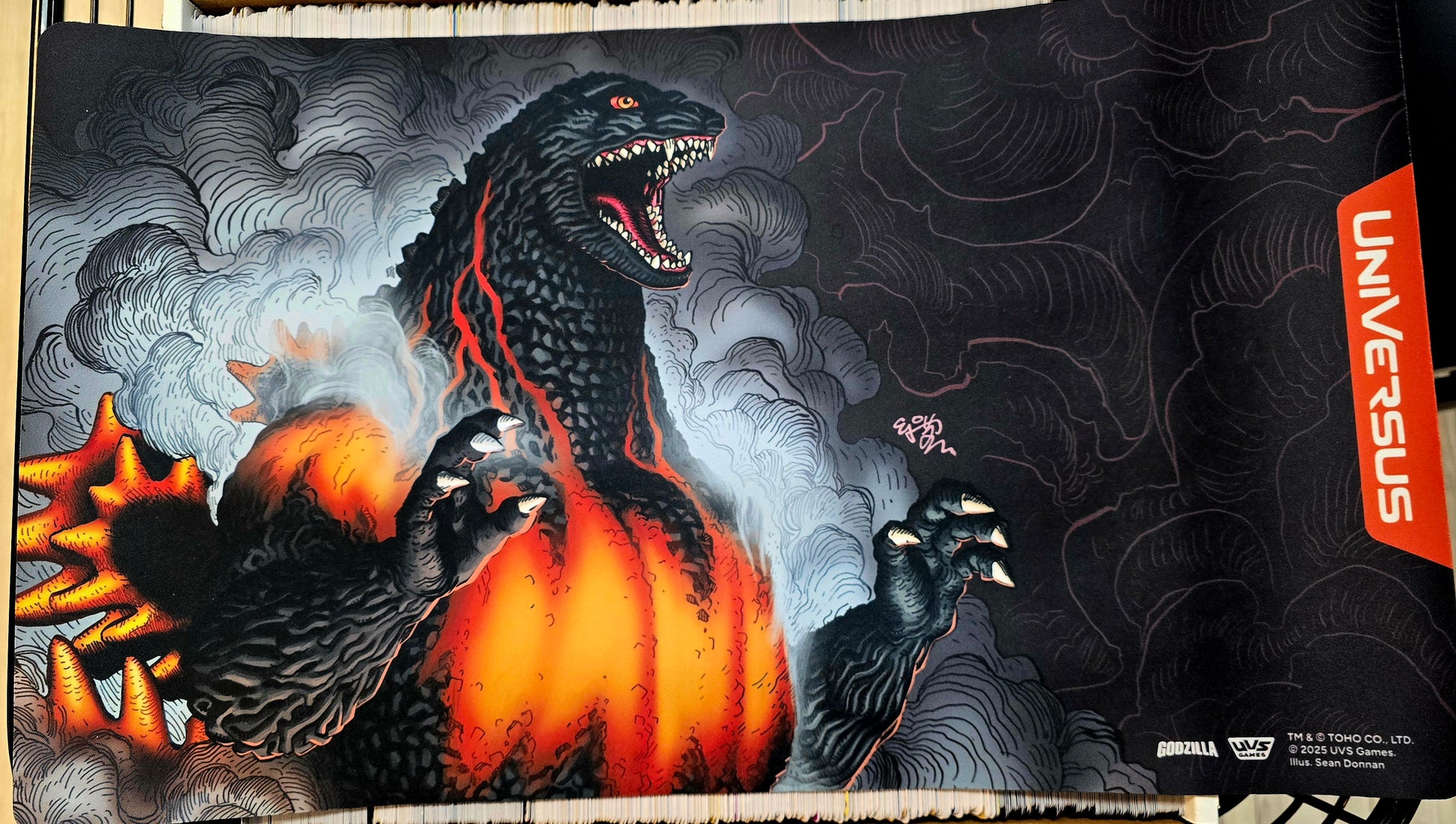 Universus Burning Godzilla 24" x 14" playmat - House of Cars Virginia