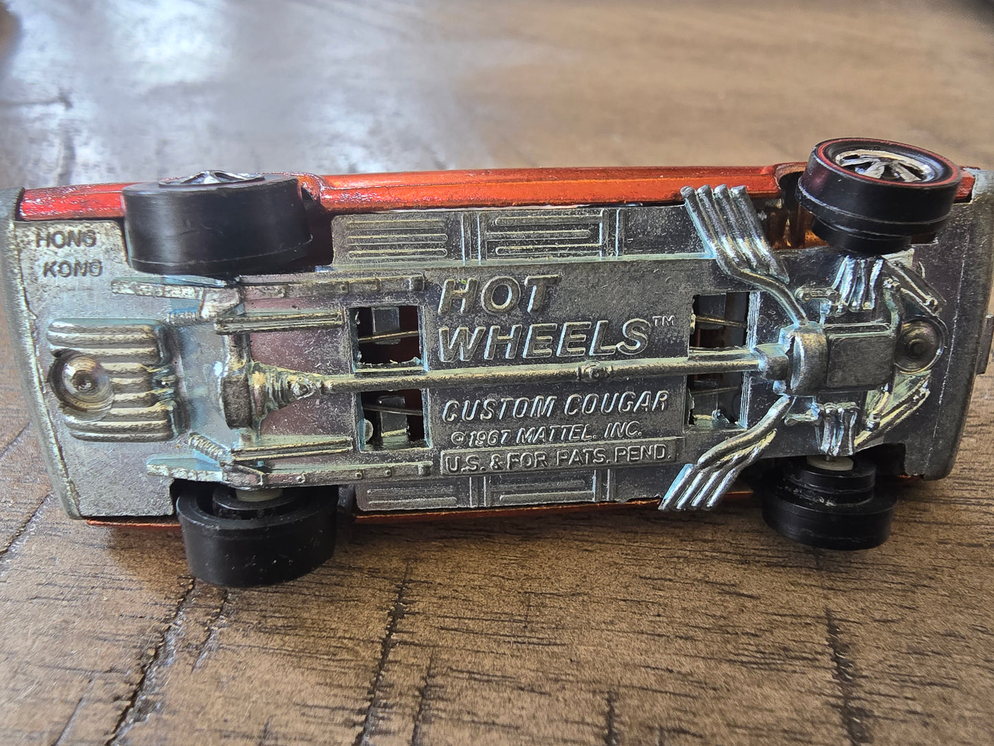 HOT WHEELS RED LINE COUGAR ORANGE HK w BROWN INT BLISTER FRESH MINT - House of Cars Virginia