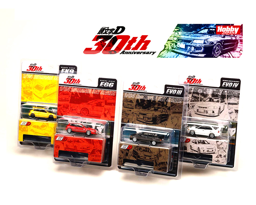 (Preorder) Hobby Japan 1:64 Initial D 30th Anniversary Honda CIVIC (EG6) Myogi Night Kids / INITIAL D Shingo Shoji VS Takumi Fujiwara – JDM64 - House of Cars Virginia
