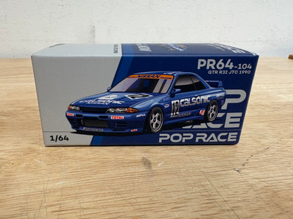 Pop Race 1/64 Calsonic Nissan Skyline GTR (R32) "JTC 1990"