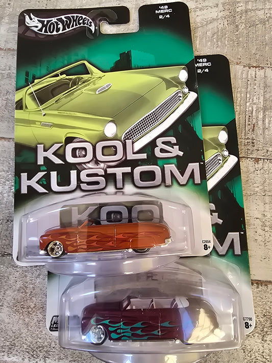 HOT WHEELS 2004 KOOL & KUSTOM SERIES 1949 MERC CONVERTIBLE set of 2 - House of Cars Virginia