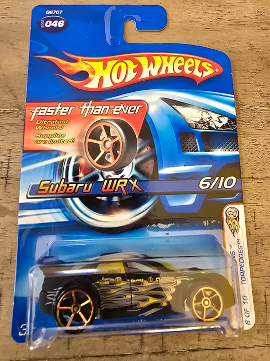 2005 Hot Wheels Faster Than Ever #46 First Editions-Torpedoes SUBARU WRX Black - House of Cars Virginia