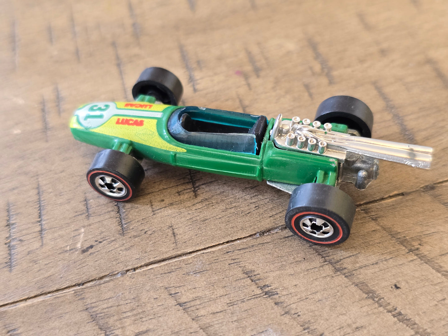 Hot Wheels Redline 1974 Rash 1 #31 Dark Green w Yellow Tampos Grand Prix