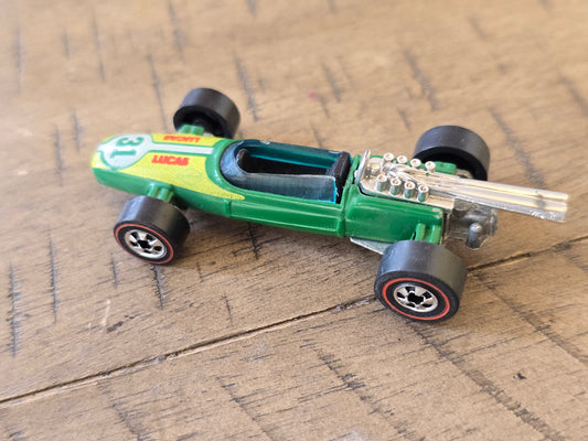 Hot Wheels Redline 1974 Rash 1 #31 Dark Green w Yellow Tampos Grand Prix