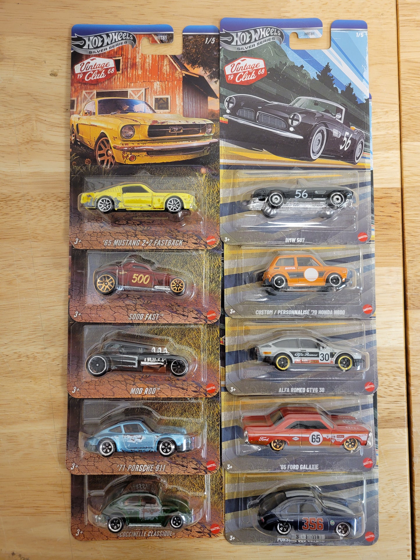 Hot Wheels Silver Series "Vintage Club" Series 1 & 2 Mix and Match Case of 10 - House of Cars Virginia