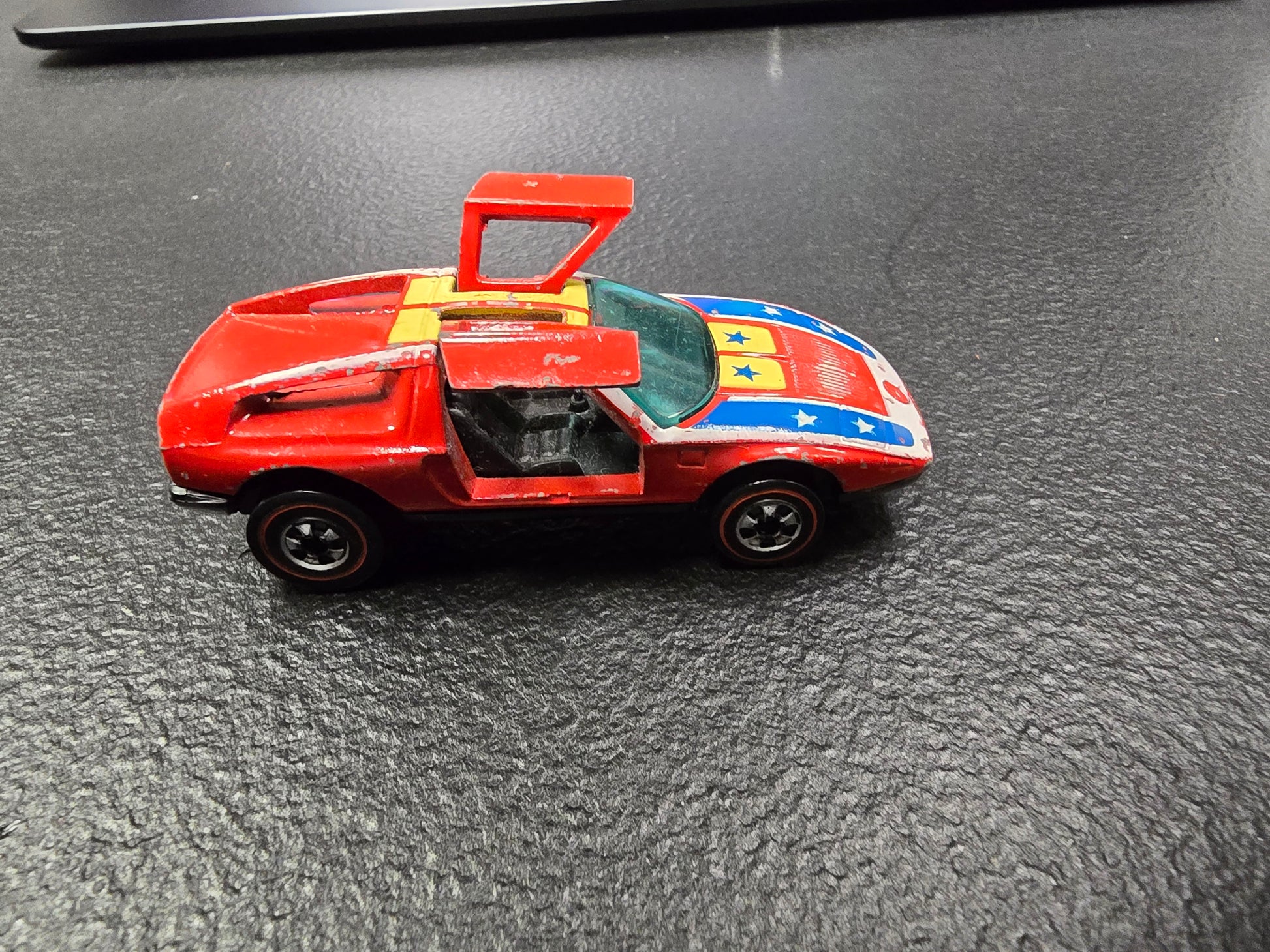 Hot Wheels Redline MERCEDES BENZ C111 Red Enamel HK Plastic base