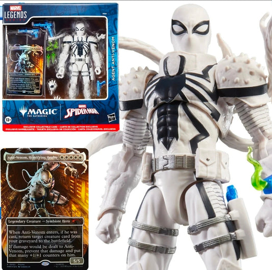 Spider-Man Marvel Legends Series Magic: The Gathering Agent Anti-Venom 6-Inch Action Figure And Card - House of Cars Virginia