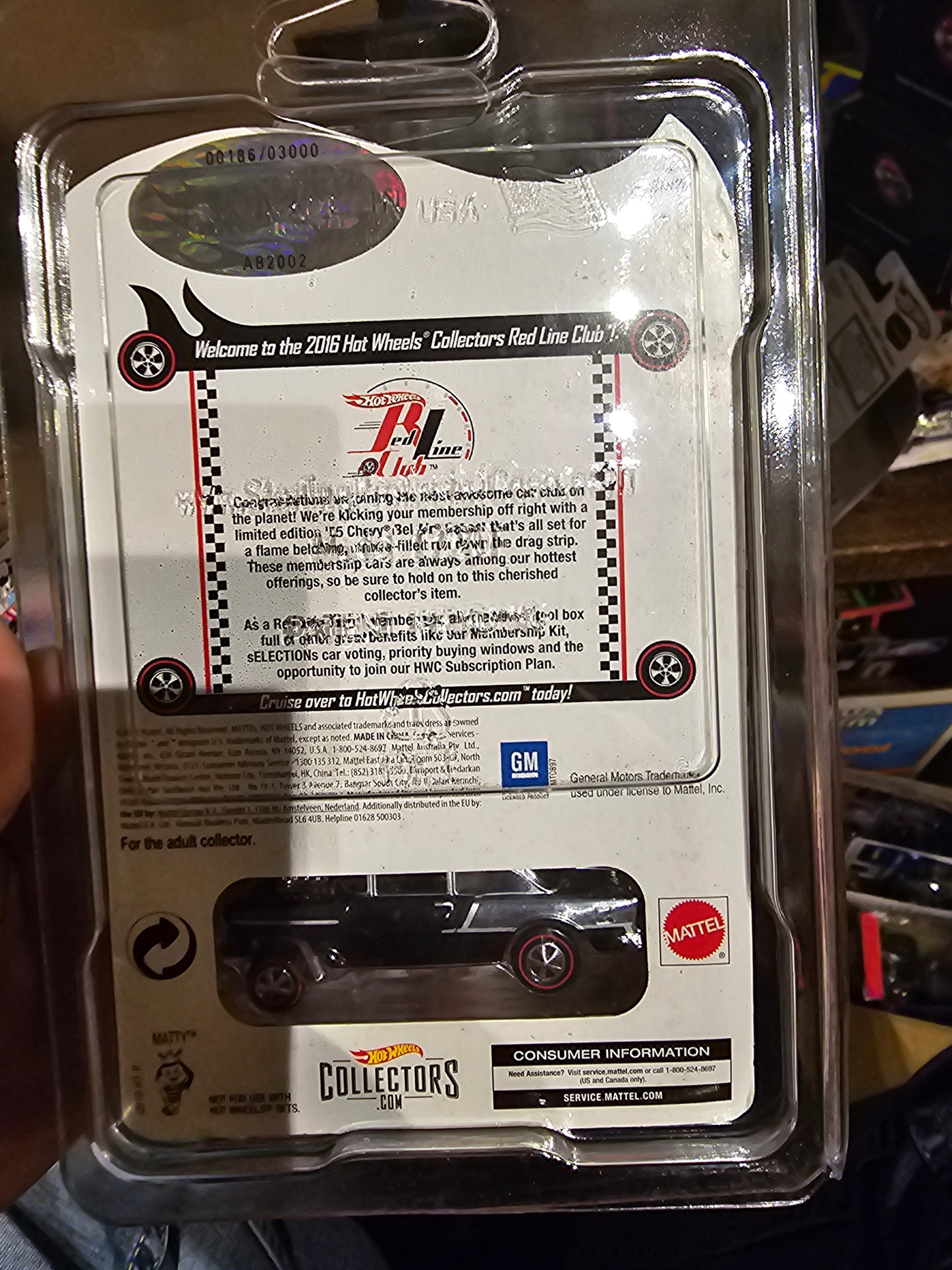 Hot Wheels 2016 Red Line Club RLC Black/Gray ‘55 Chevy Bel Air Gasser #186/3000 - House of Cars Virginia