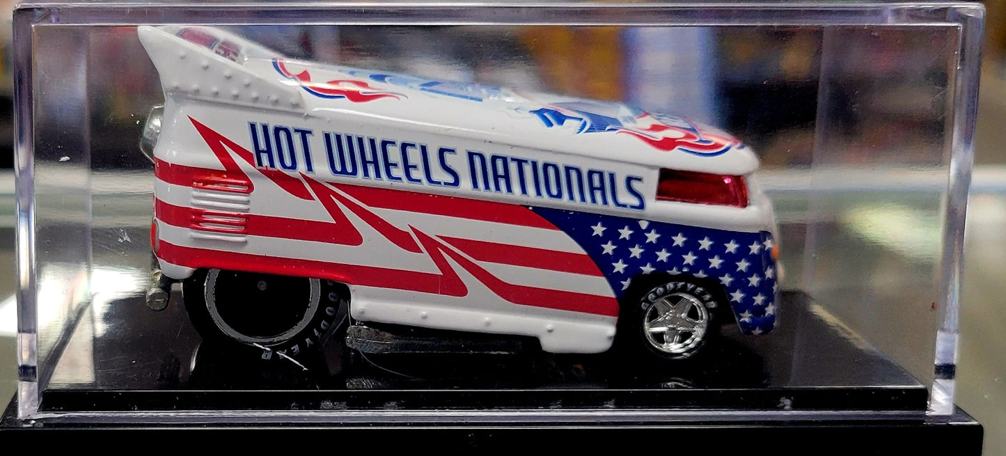 Liberty Promotions Hot Wheels 9th Nationals VW Drag Bus REBEL RUN 72/400 - House of Cars Virginia