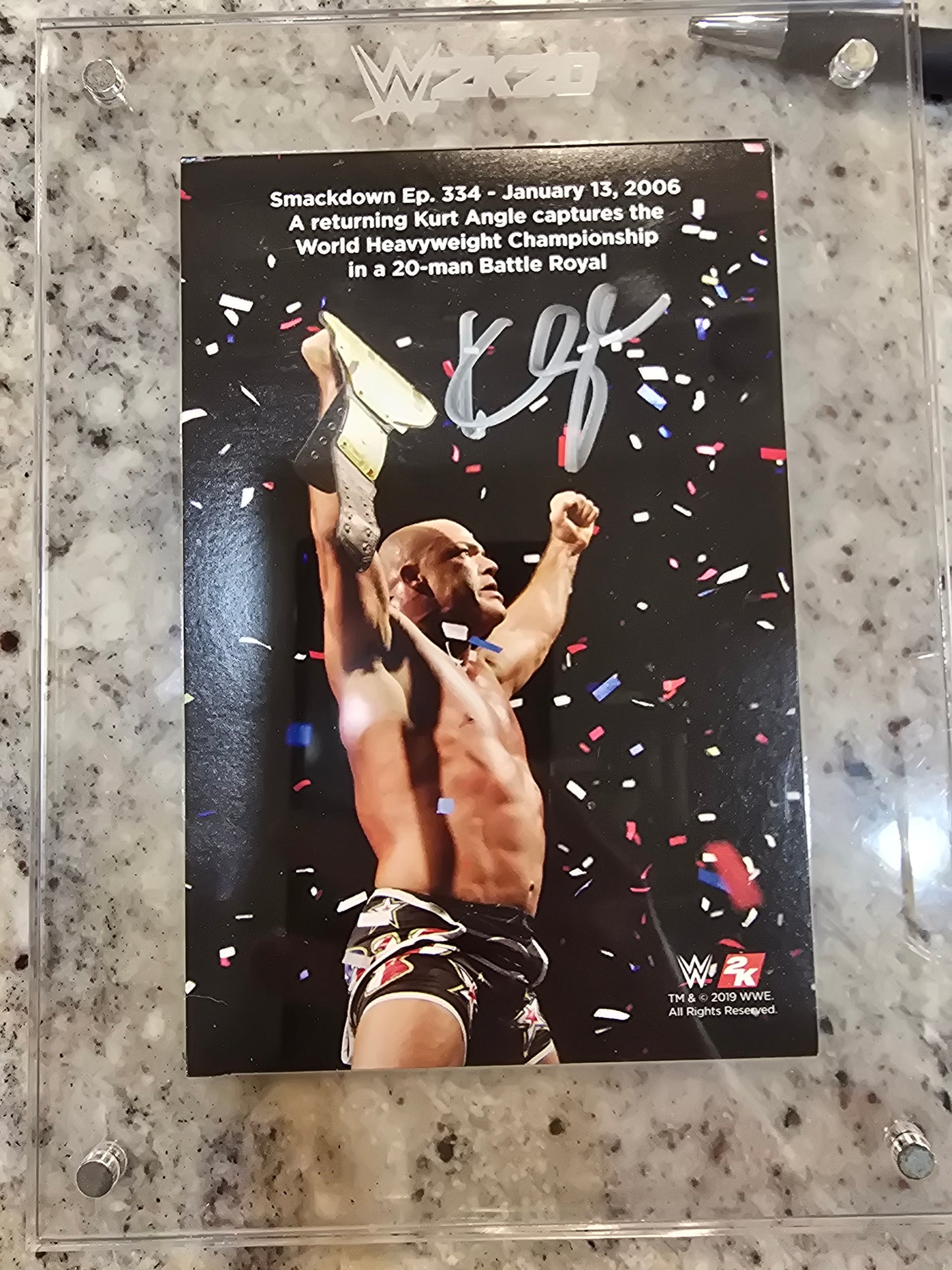 WWE 2k20 Smack Down Eps 334 kurt angle signed 2019 - House of Cars Virginia