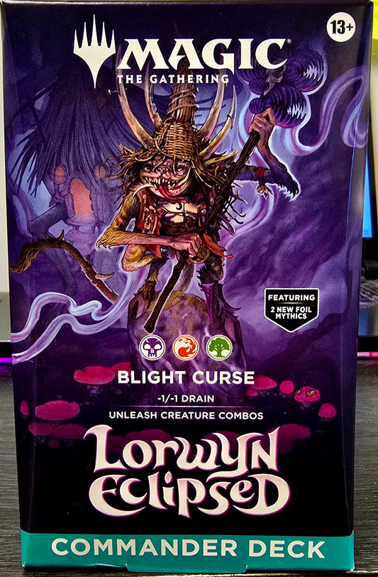 Magic The Gathering Lorwyn Eclipsed Commander Deck- Blight Curse - House of Cars Virginia
