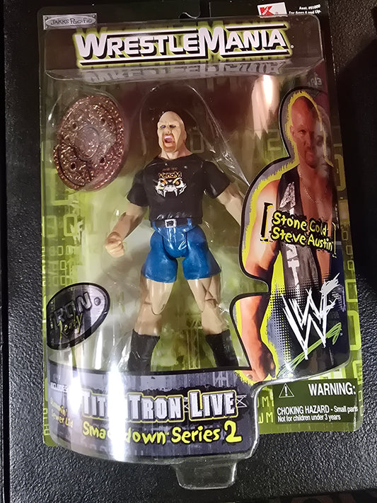 Steve Austin WrestleMania TitanTron Live Wrestling Action Figure Jakks 1999 - House of Cars Virginia