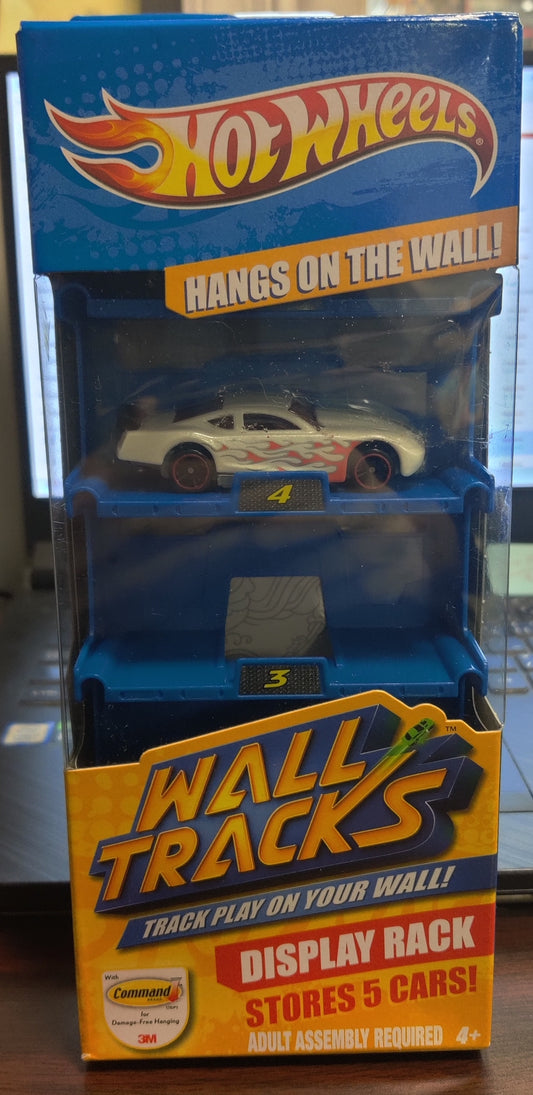 Hot Wheels Wall Tracks display rack with one car holds five cars