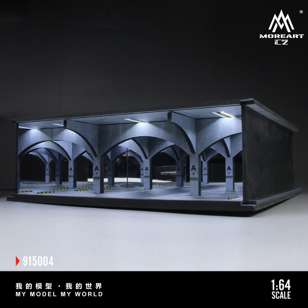 (Pre-Order) MoreArt 1:64 Underground Parking Garage Scene Model - House of Cars Virginia