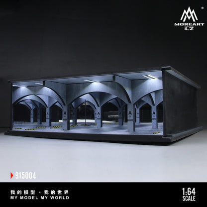 (Pre-Order) MoreArt 1:64 Underground Parking Garage Scene Model - House of Cars Virginia