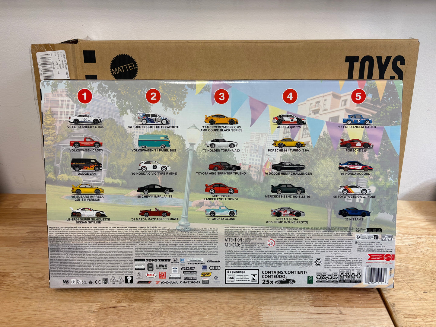 Hot Wheels 2023 Boulevard 25 Car Set w/ Original Shipping Box