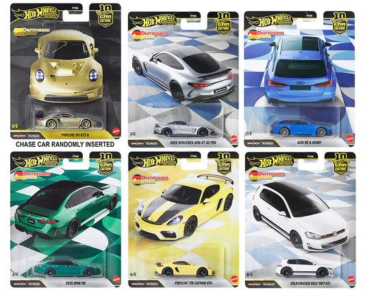 (Preorder) Hot Wheels 1:64 Car Culture 10th Anniversary 2026 W Set of five – DEUTS (order 2 sets for a sealed case)