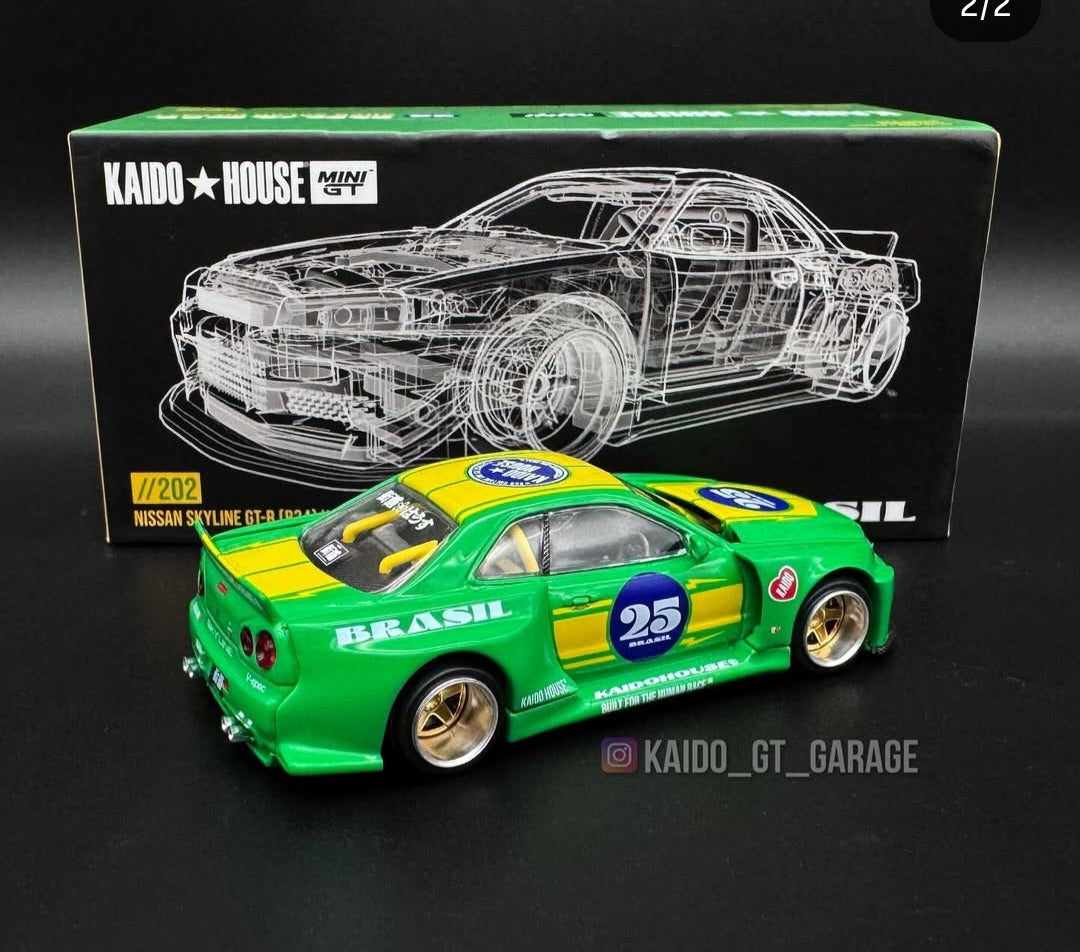 Kaido House One Night in Brazil R34 Skyline #203 sealed - House of Cars Virginia