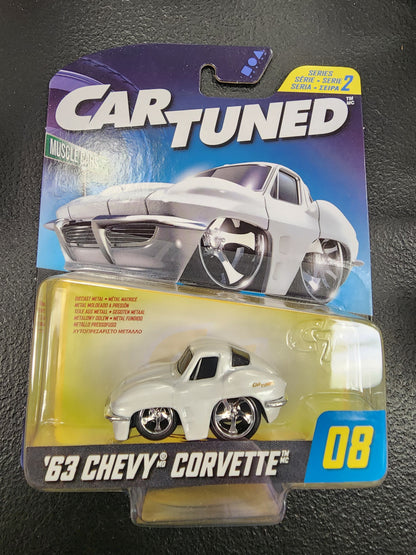 Cartuned 63 Chevy Corvette White Series 2 2024 Hobby Assortment #08 1/64 - House of Cars Virginia