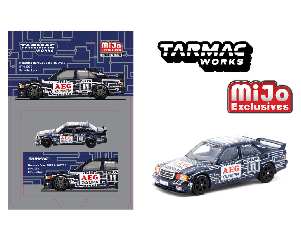 Tarmac Works 1:64 Mercedes-Benz 190E 2.5-16 EVO 1 #11 DTM 1989 – Blue – MiJo Exclusives