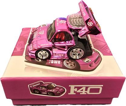 Demon King Auto International Diecast Tooned F40  (pink)