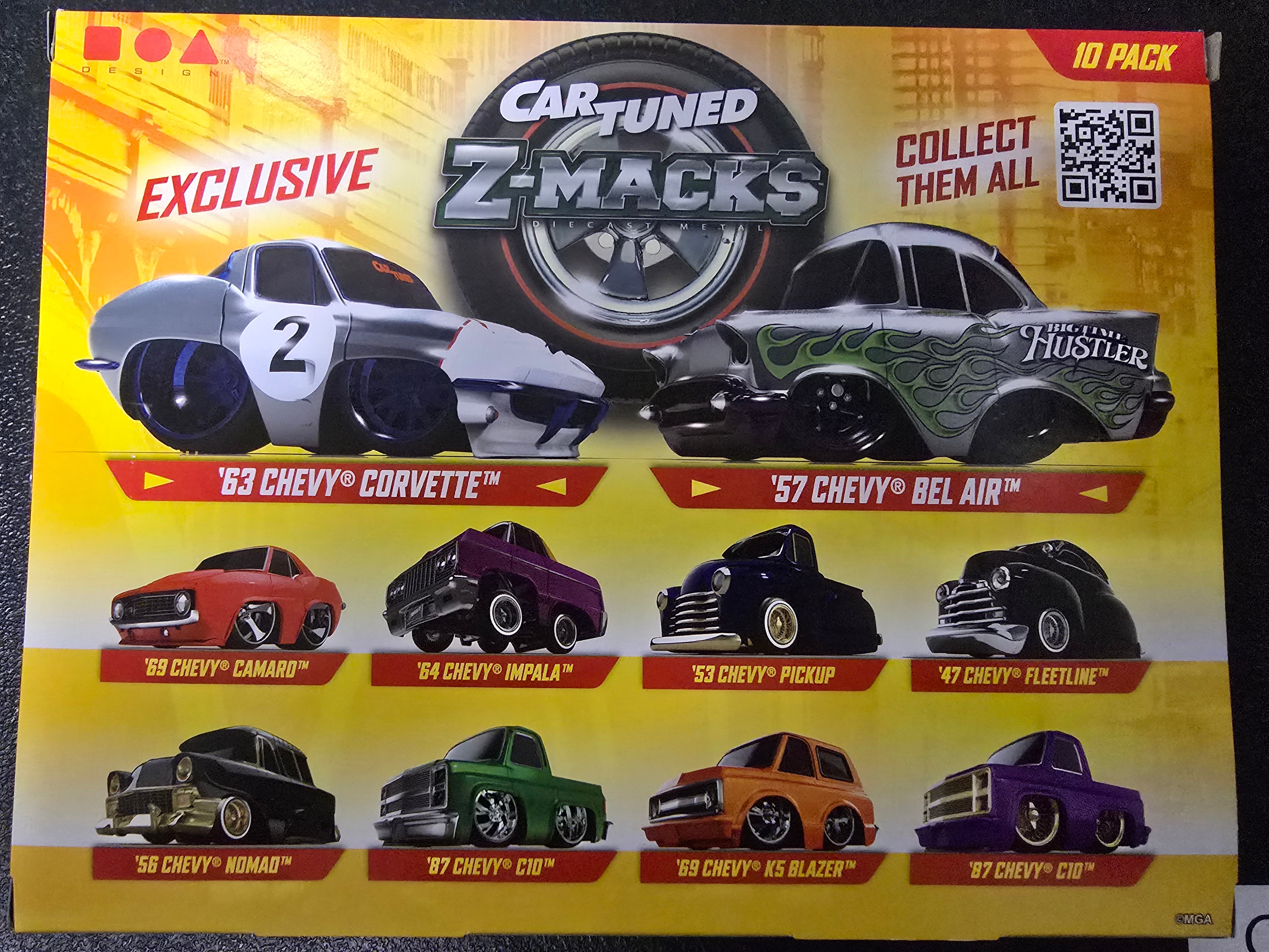 CarTuned Z-Macks 10 Pack Diecast Metal Cars W/Exclusive Purple