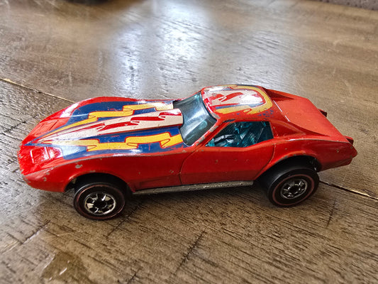 Hot Wheels REDLINE  1975 Corvette Stingray Red Hong Kong - House of Cars Virginia