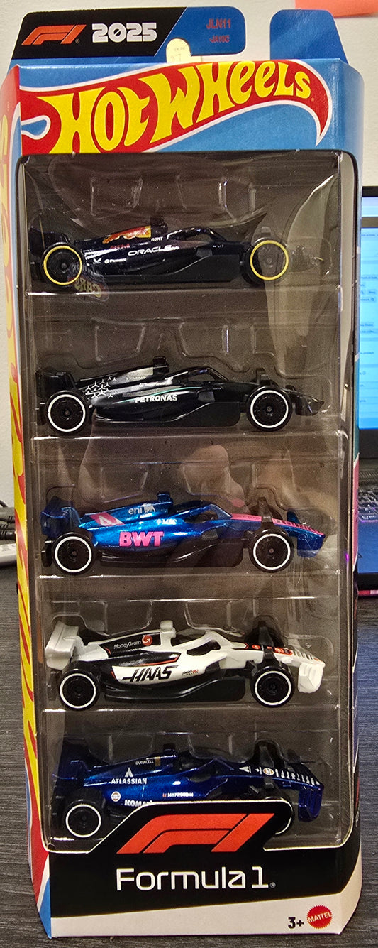 Hot Wheels 2025 Formula 1 5-pack - House of Cars Virginia