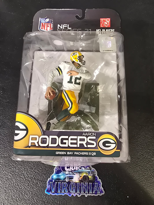 McFarlane Aaron Rodgers Figure Green Bay Packers NFL Series 21, New Old Stock - House of Cars Virginia