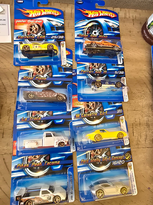 Hot Wheels faster than ever ate a set Tacoma Shelby GTR Corvette latraca Ferrari steel flame Corvette Dodge ram - House of Cars Virginia