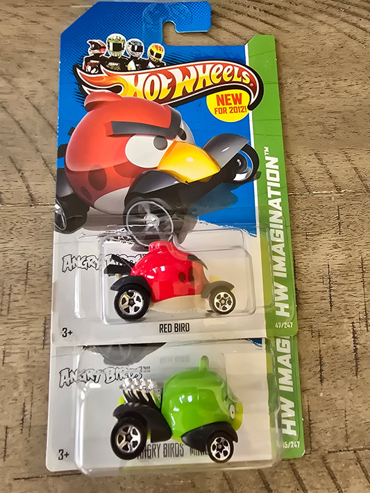 2012 HOT WHEELS HW IMAGINATION City ANGRY BIRDS Minion Pig Red Bird - House of Cars Virginia