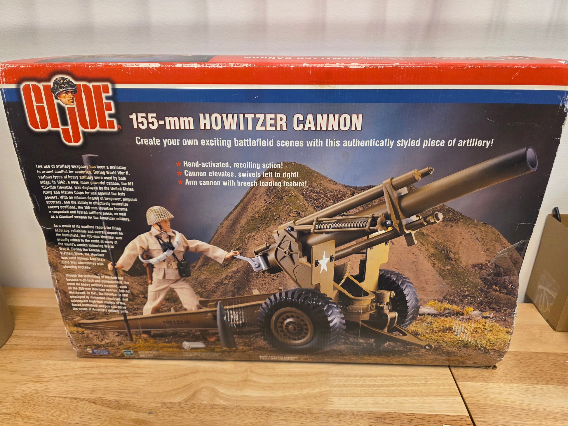 G.I. Joe 155-MM Howitzer Cannon WWII 100% Complete Action Figure Accessory - House of Cars Virginia