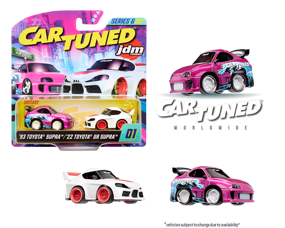 (Preorder) CarTuned 1:64 2-Pack Series 6 “Sick Supras” – 1993 Toyota Supra & 2022 Toyota GR Supra - House of Cars Virginia