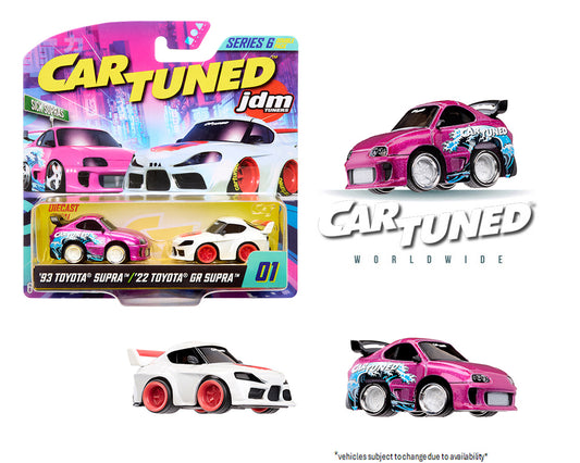 (Preorder) CarTuned 1:64 2-Pack Series 6 “Sick Supras” – 1993 Toyota Supra & 2022 Toyota GR Supra - House of Cars Virginia