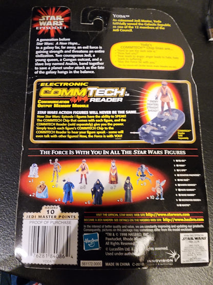 STAR WARS Phantom Menace CommTech YODA ACTION FIGURE 1998 M13 - House of Cars Virginia