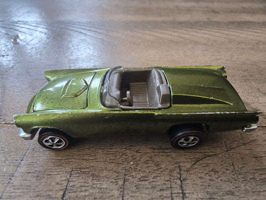 1969 HOT WHEELS REDLINE CLASSIC '57 T-BIRD OLIVE 1:64 DIECAST 2 3/4" CAR -USA - House of Cars Virginia