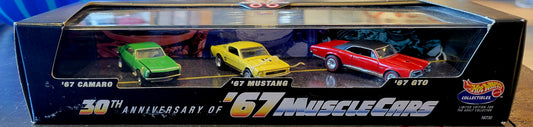 Hot Wheels Collectibles 30Th Anniversary Of '67 Muscle Cars '67 Camaro, '67 Mustang's & '67 GTO - House of Cars Virginia