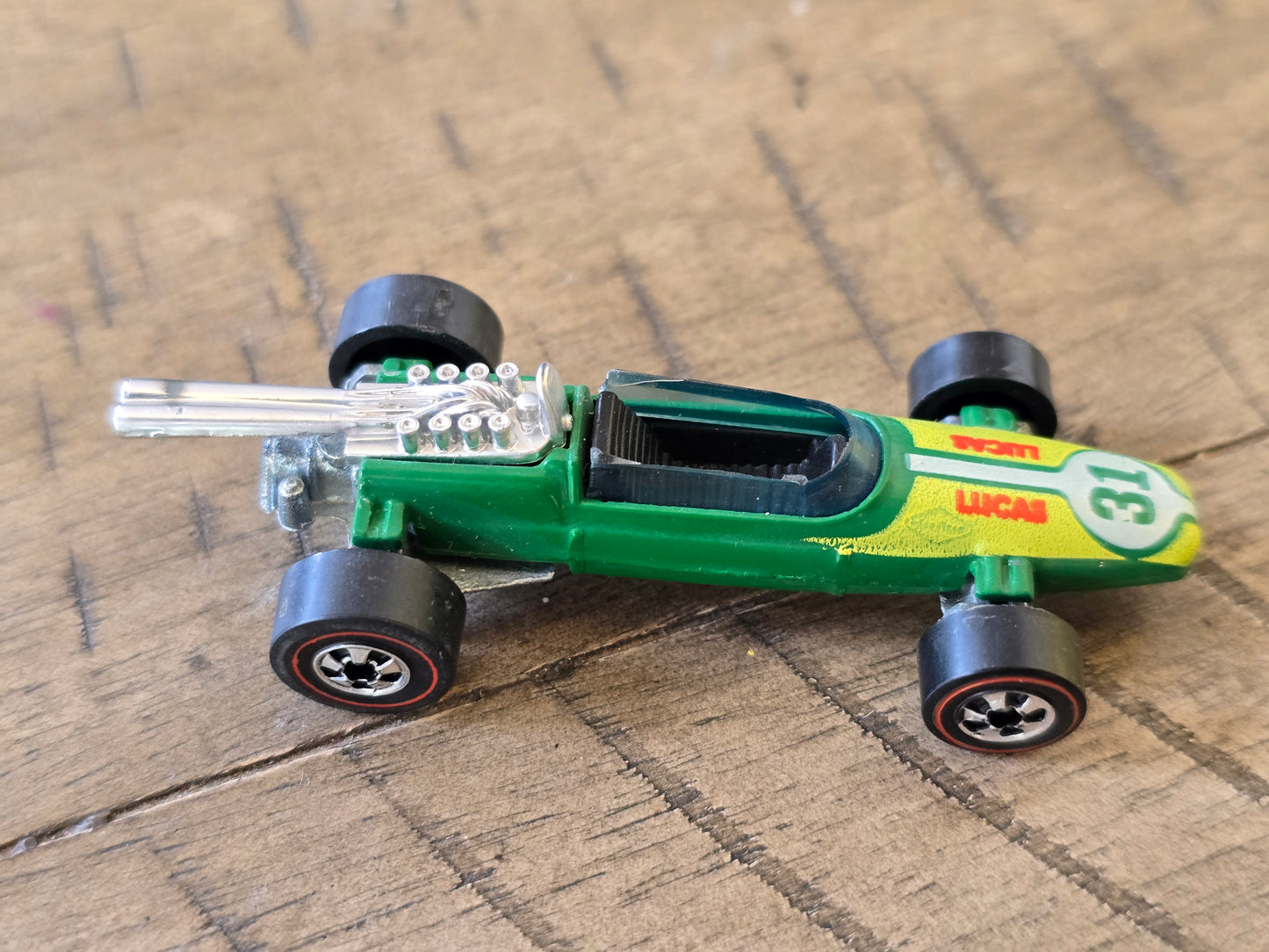 Hot Wheels Redline 1974 Rash 1 #31 Dark Green w Yellow Tampos Grand Prix