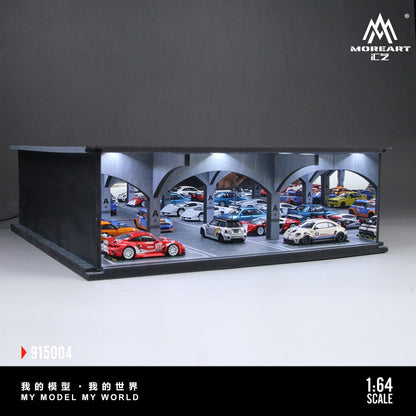 (Pre-Order) MoreArt 1:64 Underground Parking Garage Scene Model - House of Cars Virginia