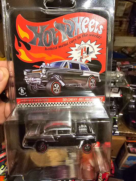 Hot Wheels 2016 Red Line Club RLC Black/Gray ‘55 Chevy Bel Air Gasser #186/3000 - House of Cars Virginia