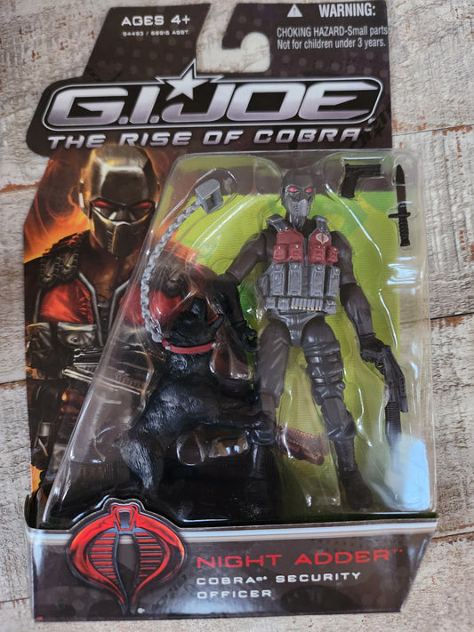 2009 Hasbro G.I. Joe Rise Pursuit Cobra Night Adder Cobra Security Officer NEW - House of Cars Virginia